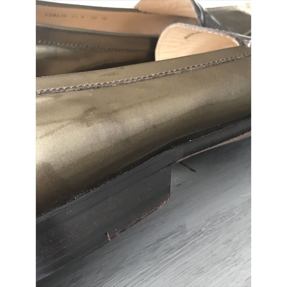 Cole Haan Soft Gold Patent Leather Penny Loafer Mens Sz 11 D29538 - Picture 3 of 12